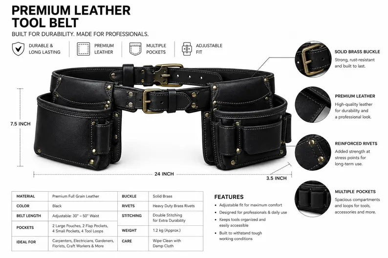 https://1xpressions.com/products/heavy-duty-genuine-dark-brown-leather-tool-belt-rig-multi-pocket-carpenter-electrician-organizer