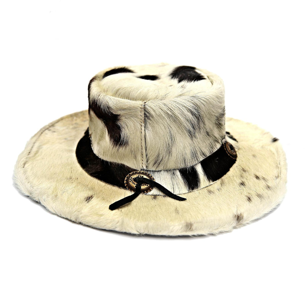 Cowhide Leather Western Hat with Concho Band