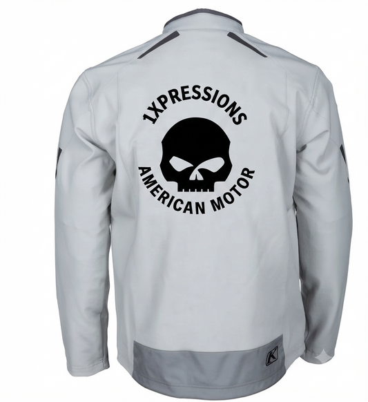 1xpressions "American Motor" Lightweight Riding Jacket – Light Gray