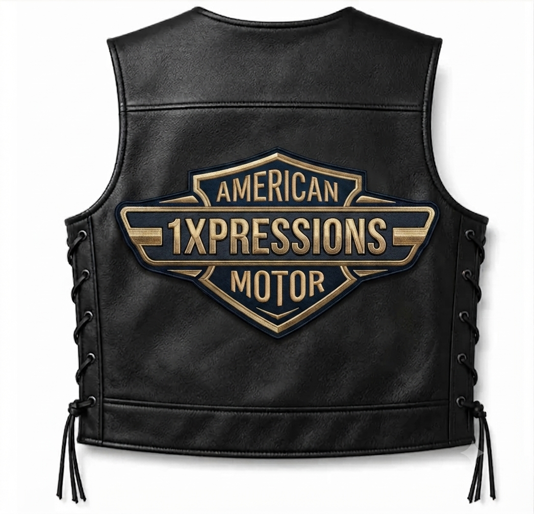 American 1xpressions Motor Premium Leather Riding Vest