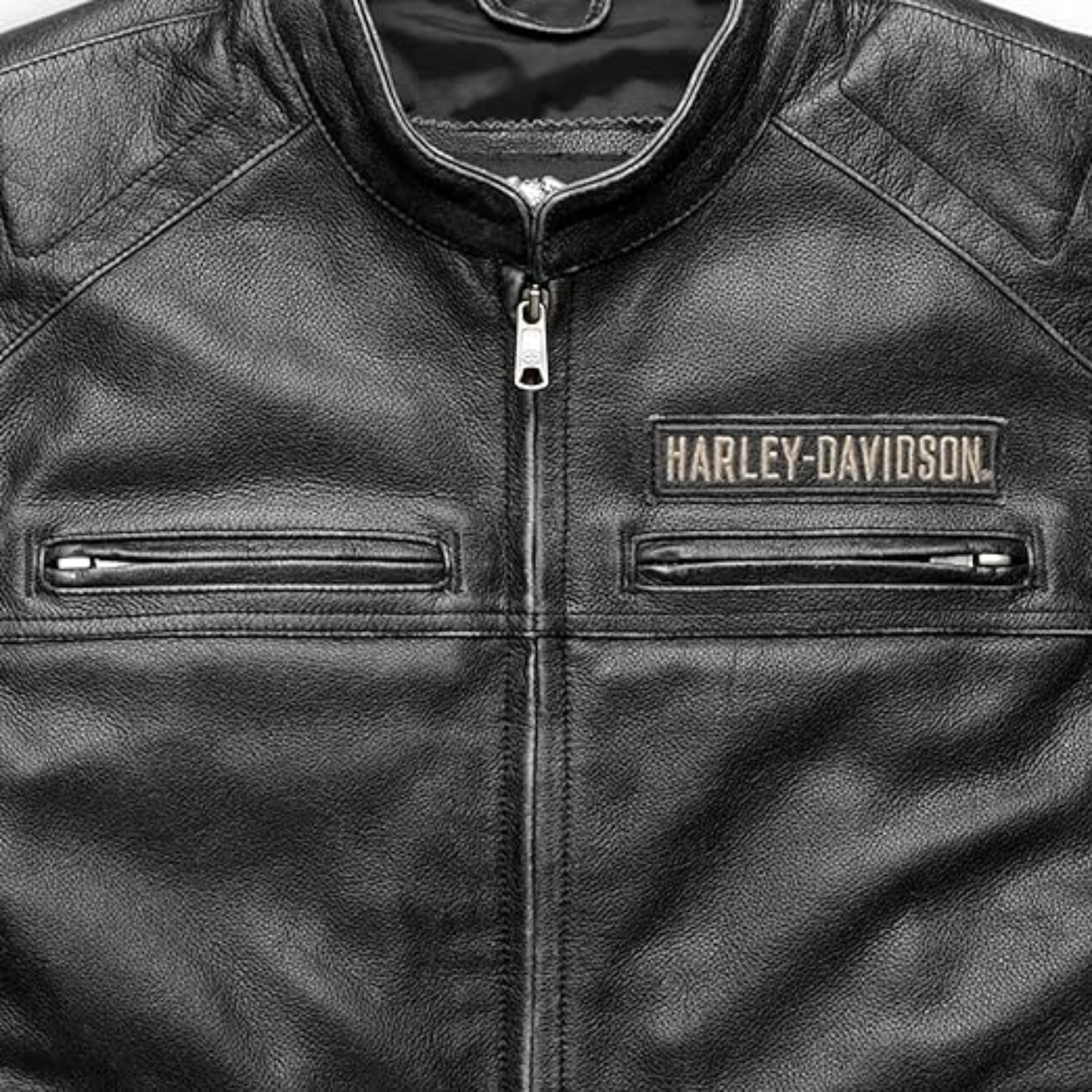 Harley HD Men’s Passing Link Leather Biker Vest: Davidson Motorcycle Road Warrior Apparel