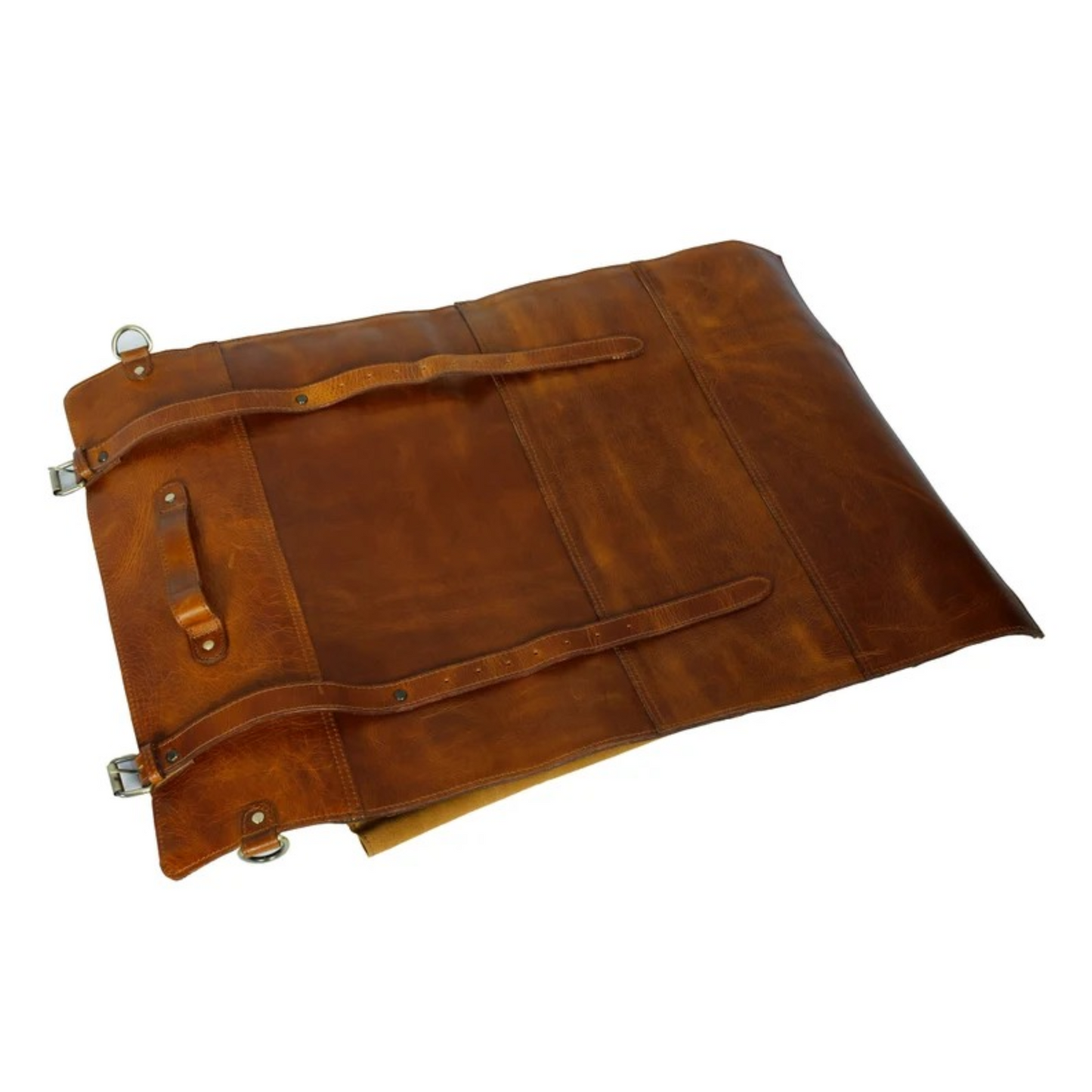 Premium Tan Leather Chef's Knife Roll Stylish Storage for Culinary Essentials
