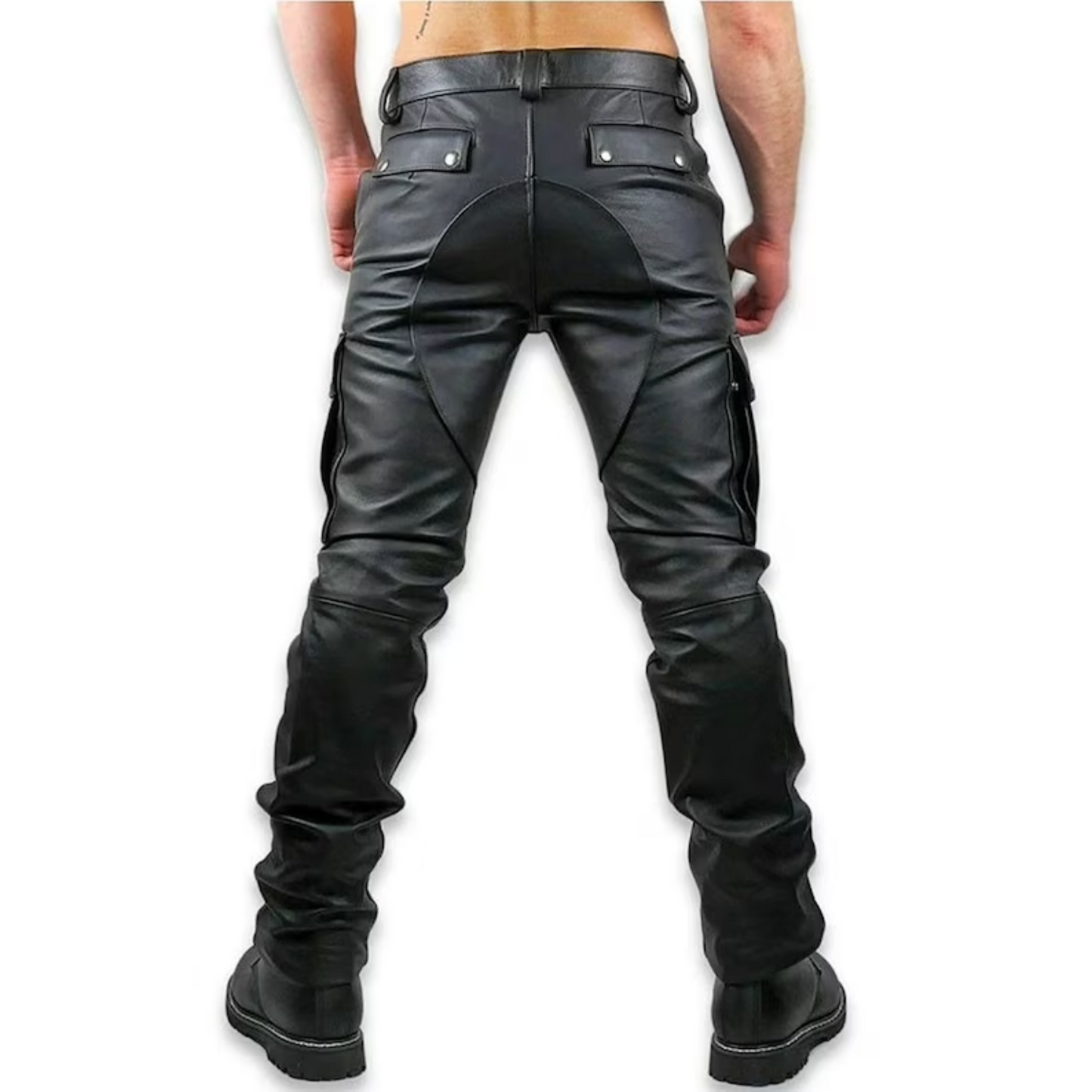 Men's Cargo Pants | Original Leather Pants | Men's Party Pants | Casual Wear Leather Pants | Leather trouser for boys | Biker Pants Handmade Pants Real Black Leather Pant Gift for Bikers Gift for Mens Bike Racers Pant Cargo Classic Look Pant