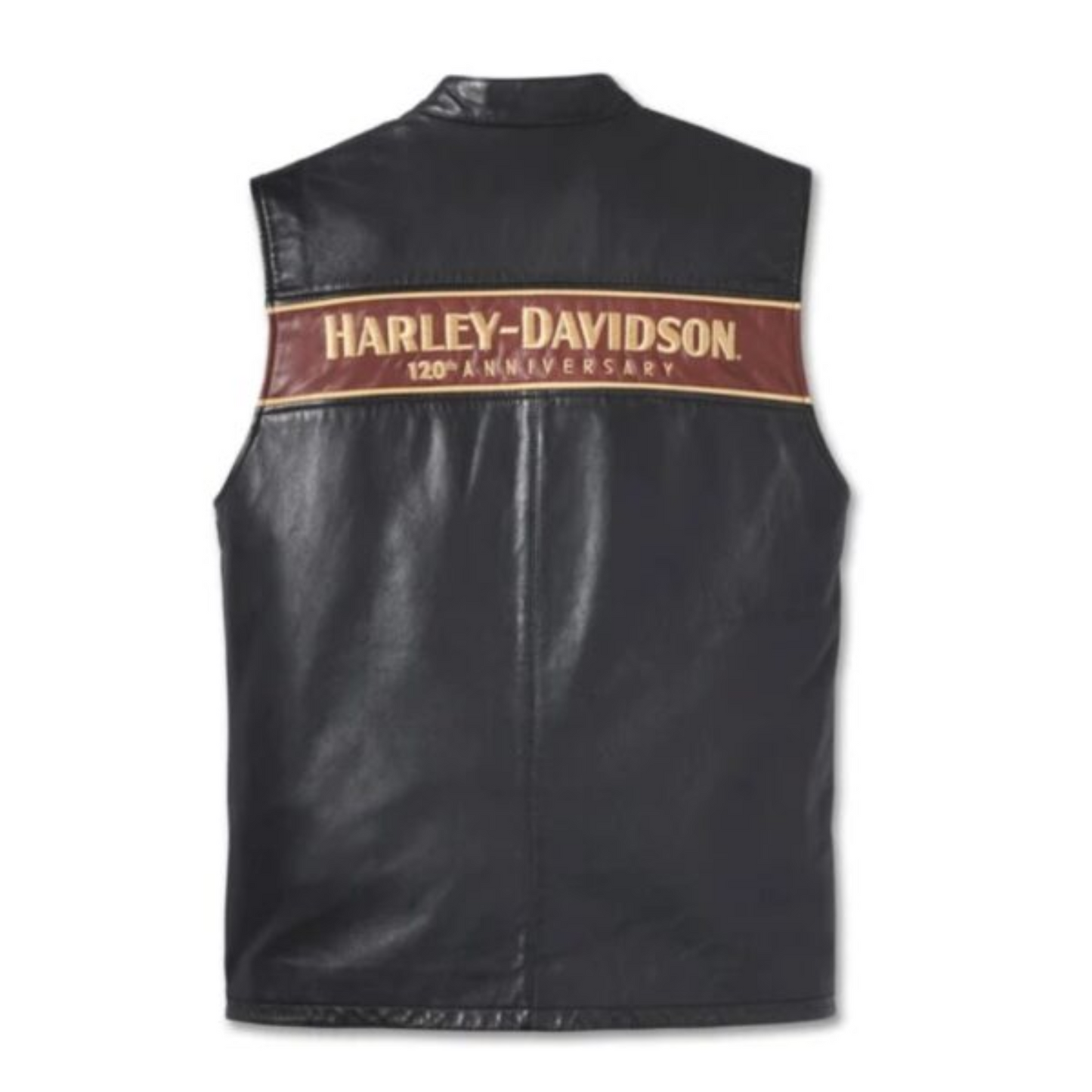 Men’s 120th Anniversary Leather Vest Fully Handmade HD Vest