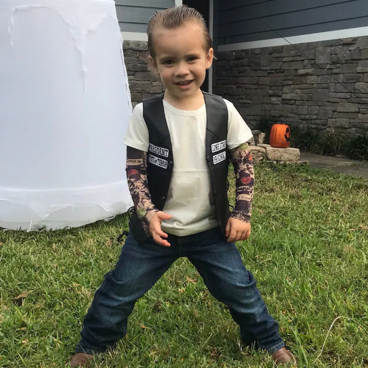 Young Rebels Leather Vest and Patch Set: Sons of Anarchy Inspired, Kids Motorcycle Gear