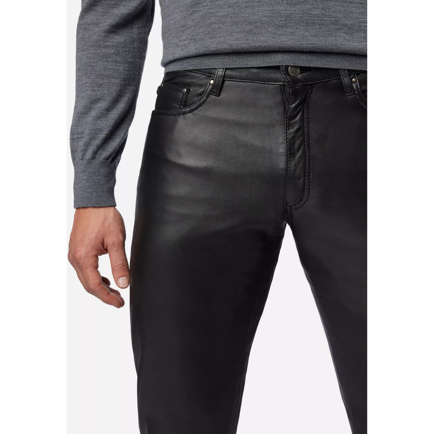 Men's leather trousers LN leather jeans - style and character in black Bike Racing Leather Pant Real Sheepskin Leather Handmade Leather Pant Riding Leather Pant Gift for Mens Gift for him Real Quality Leather Pant Black Leather Pant Personalized