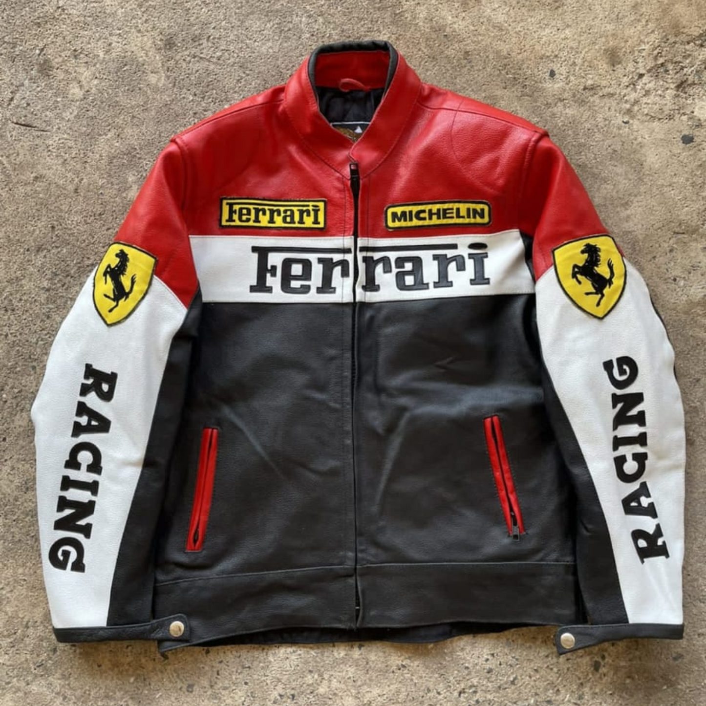 Ferrari Red Jacket Motorcycle Racing Apparel for Bike Racers