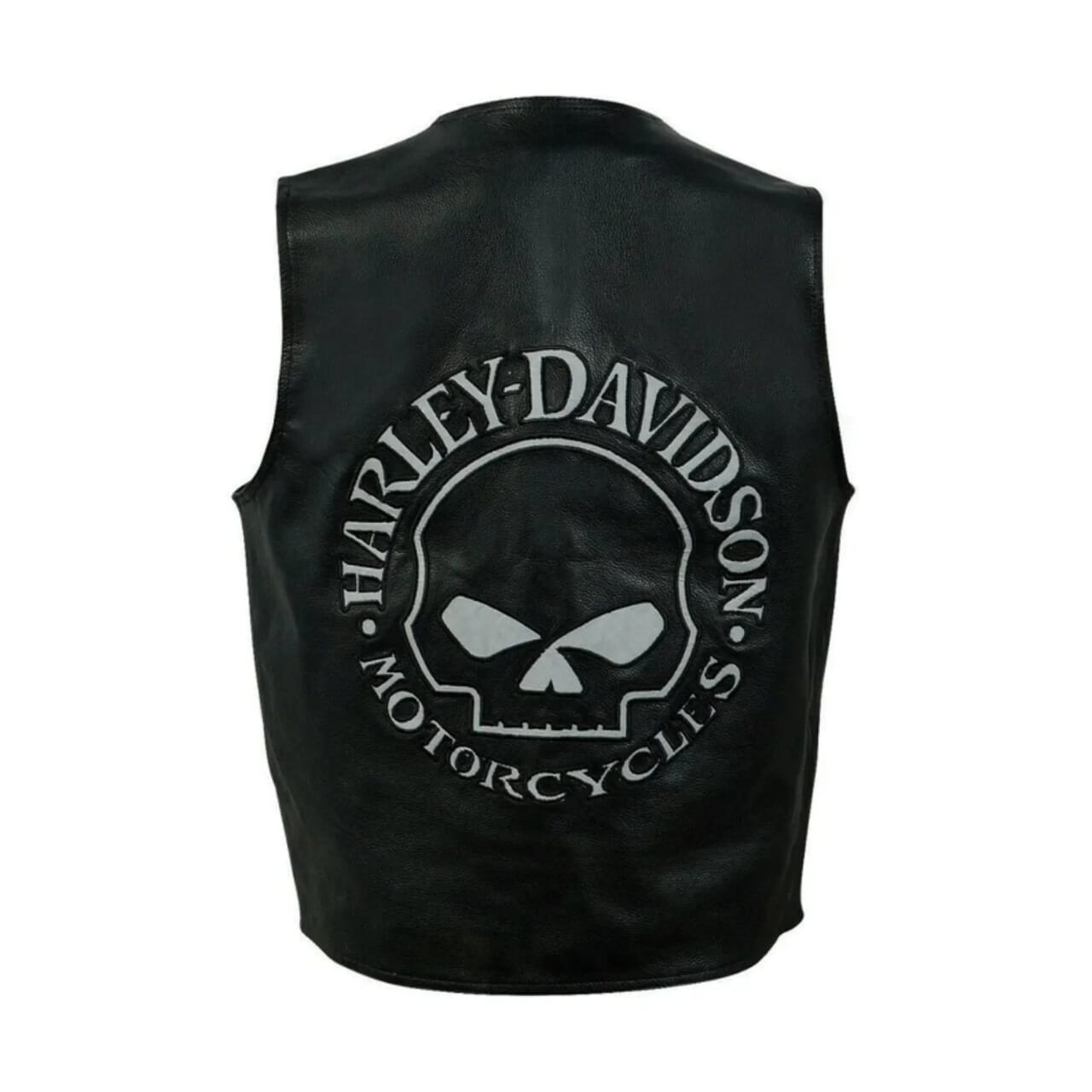 Chaleco de cuero harley davidson para hombre