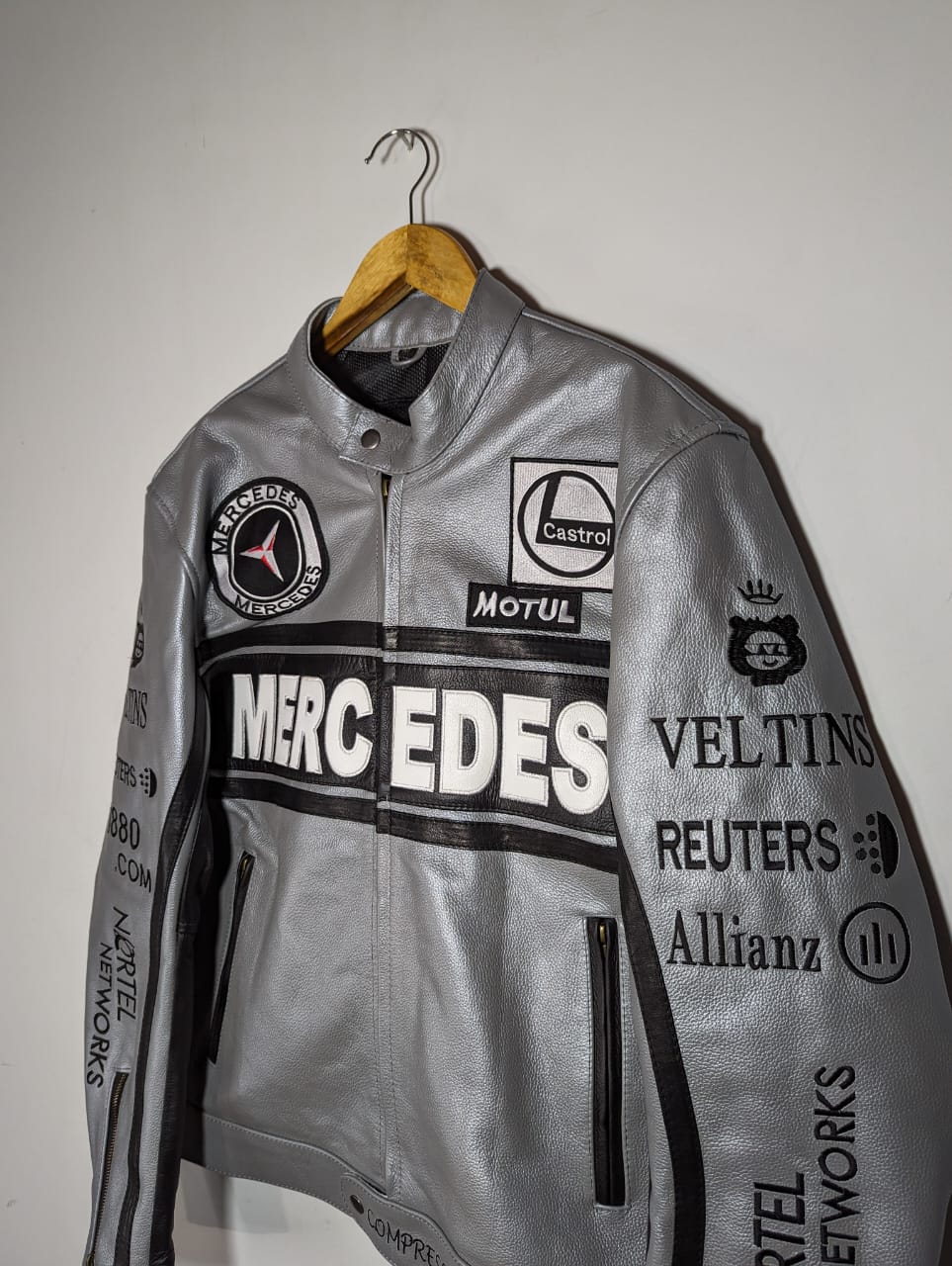 Mercedes Bike Racing Leather Jacket The Ultimate Men's Gift Vintage Jacket