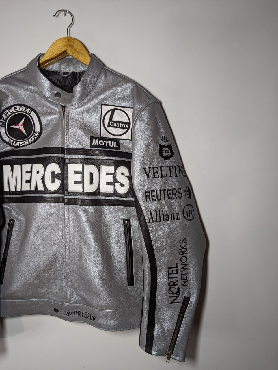 Mercedes Bike Racing Leather Jacket The Ultimate Men's Gift Vintage Jacket