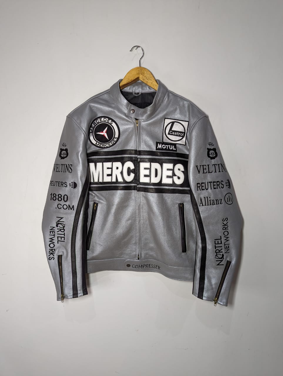 Mercedes Bike Racing Leather Jacket The Ultimate Men's Gift Vintage Jacket