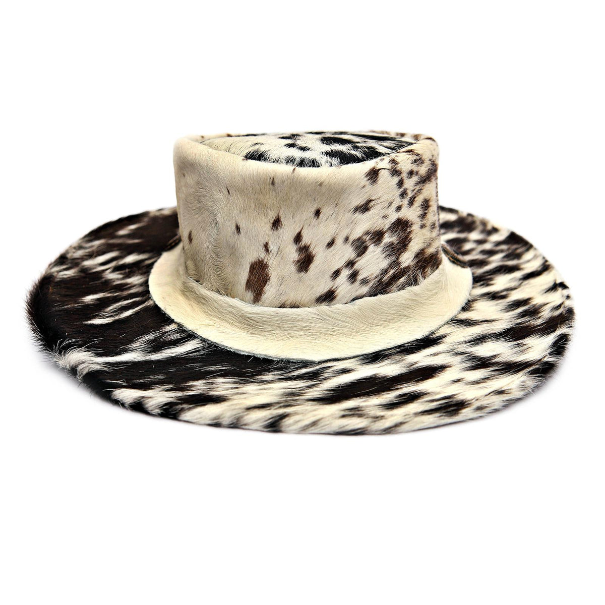 Cowhide Print Flat Brim Hat