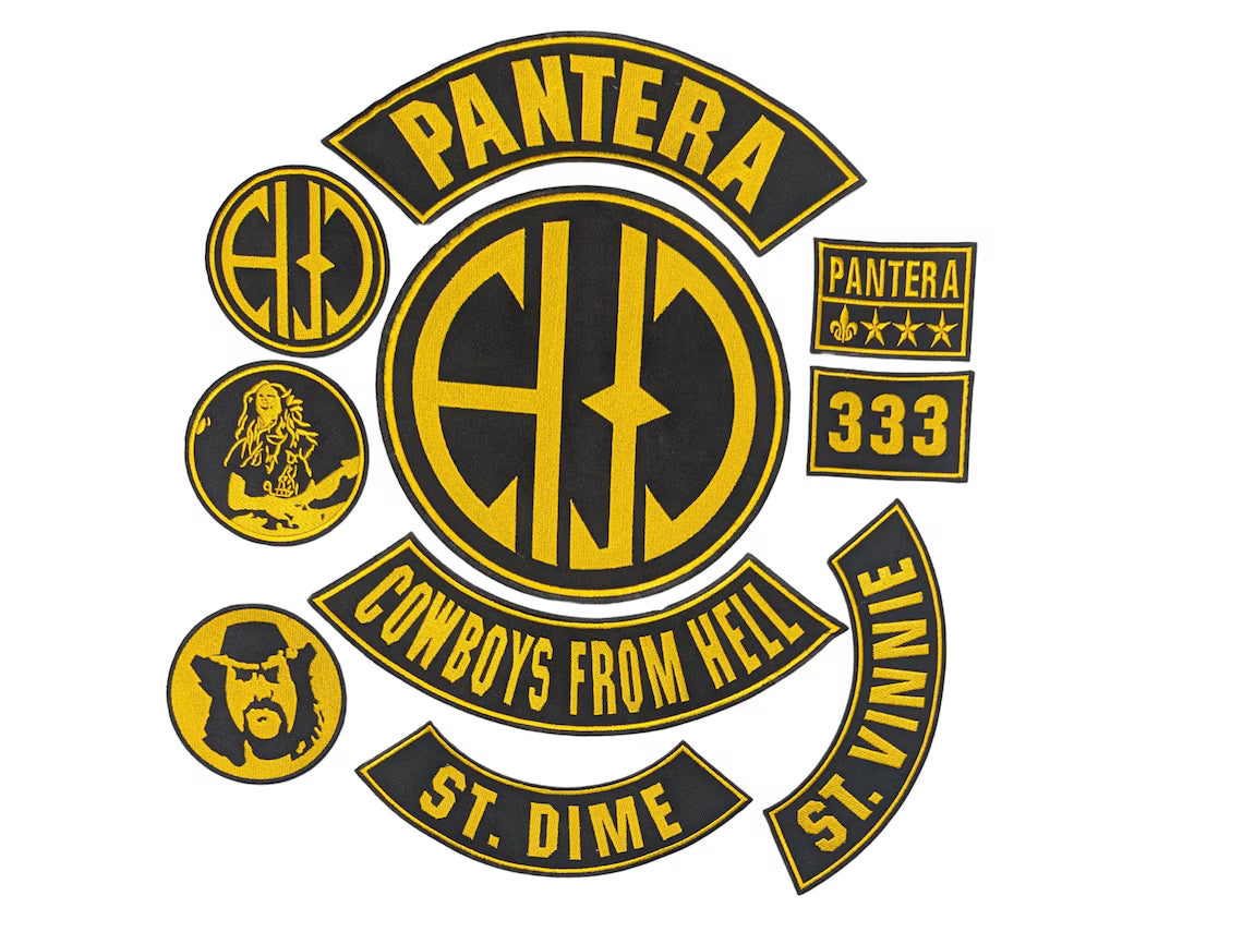 Pantera Patch Set | Embroidered Patches for Club | Heavy Metal Patches - Personalized Gift for Men