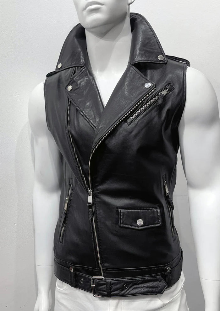 LEATHER MOTO VEST GIFT FOR WOMENS CLASSIC VEST