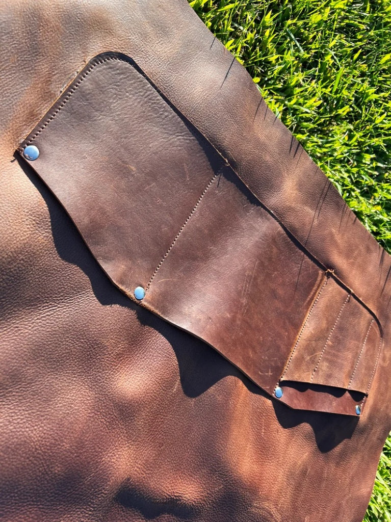 Heavy-Duty Handcrafted Genuine Leather Workshop Apron