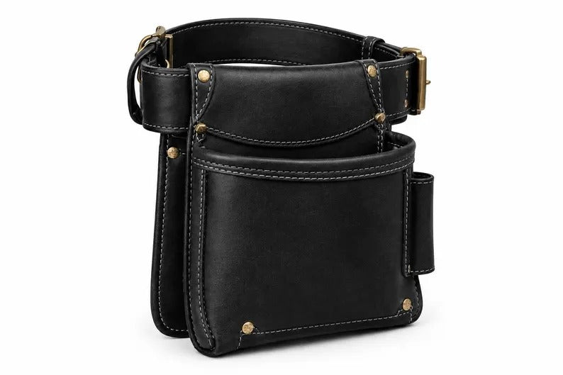 https://1xpressions.com/products/heavy-duty-genuine-dark-brown-leather-tool-belt-rig-multi-pocket-carpenter-electrician-organizer