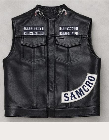 Men’s Sons of Anarchy (SAMCRO) Jax Teller Real Leather Biker Vest