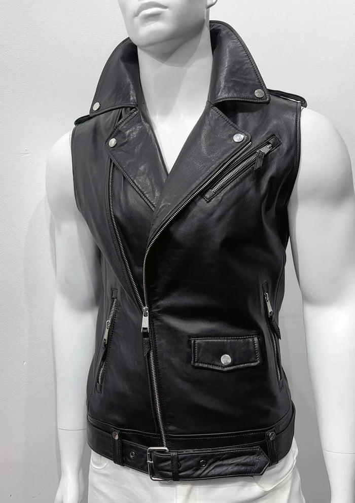 Classic Women's Leather Moto Vest Timeless Style for Motorcycle Enthusiasts