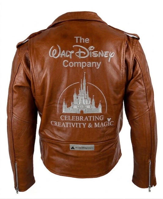 Official Disney Heritage Collection: Genuine Leather Biker Jacket GIFT FOR MENS