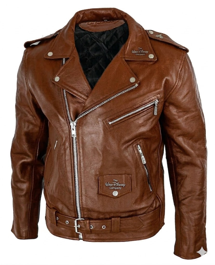 Official Disney Heritage Collection: Genuine Leather Biker Jacket GIFT FOR MENS