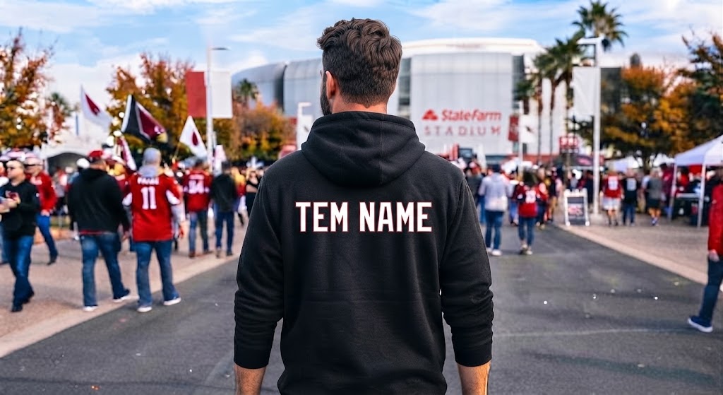 Arizona Cardinals Fan Outside State Farm Stadium