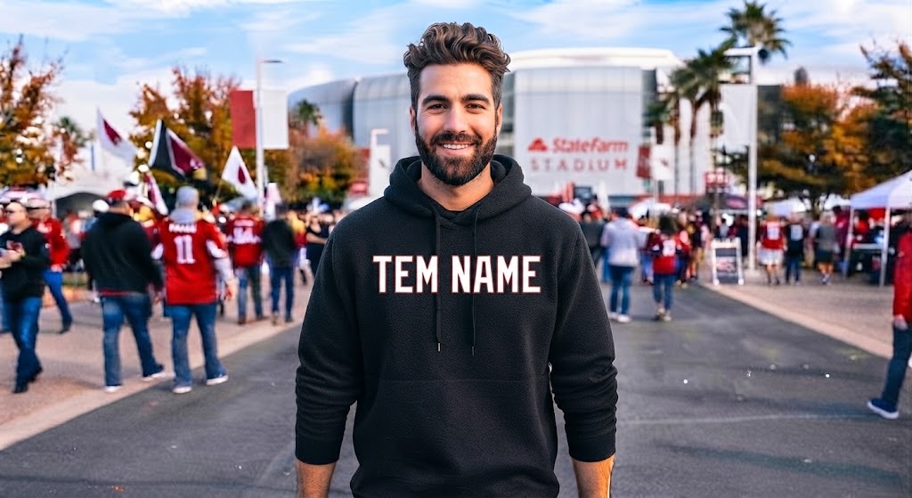 Arizona Cardinals Fan Outside State Farm Stadium