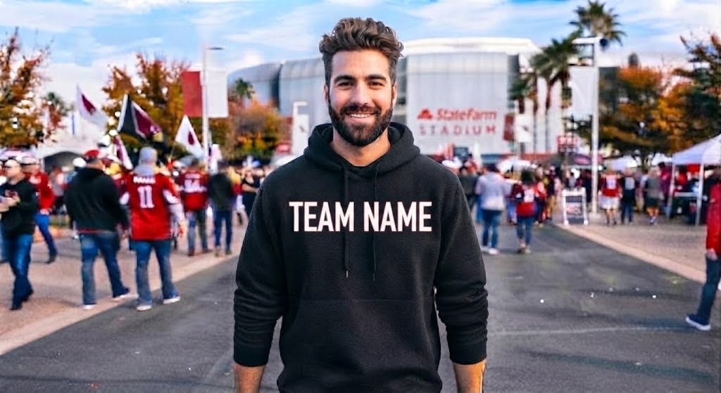 Arizona Cardinals Fan Outside State Farm Stadium