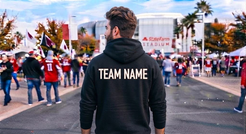 Arizona Cardinals Fan Outside State Farm Stadium