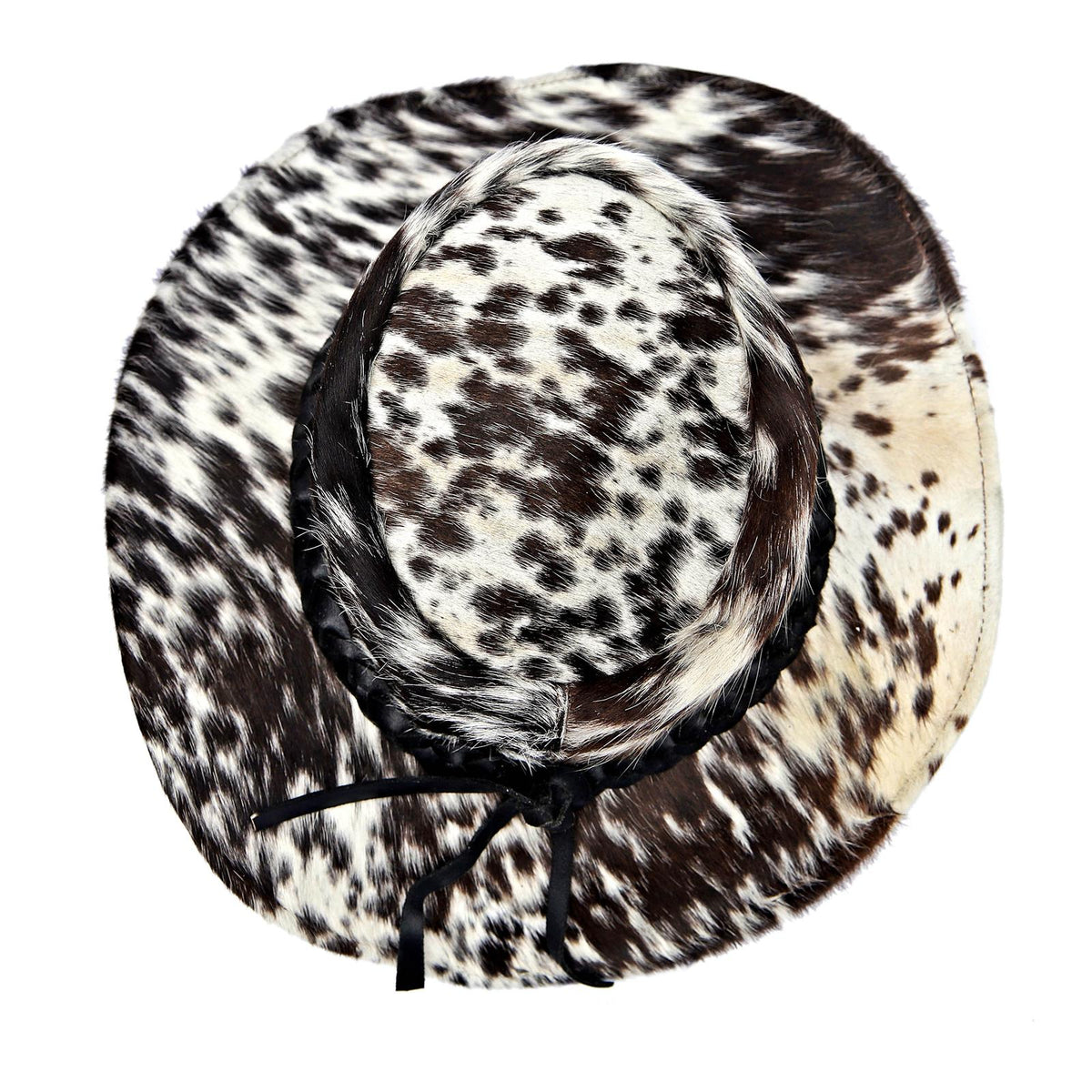 Black and White Cowhide Western Cowboy Hat