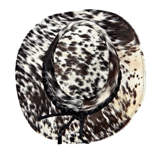 Black and White Cowhide Western Cowboy Hat