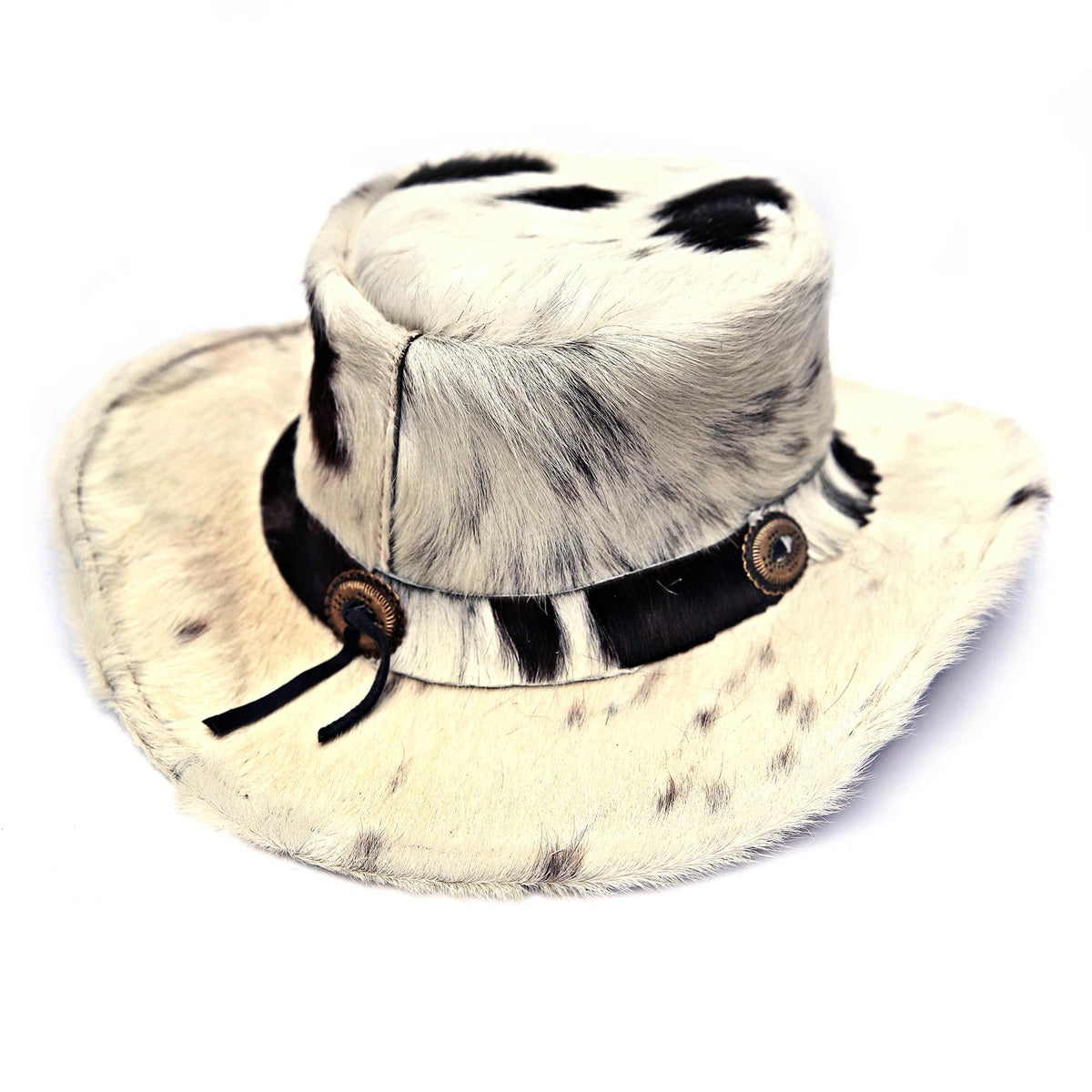 Cowhide Leather Western Cowboy Hat with Conchos
