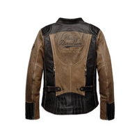 Women's Biker Leather Jacket Harley Davidson Gallun with Triple Vent System for Rugged Style