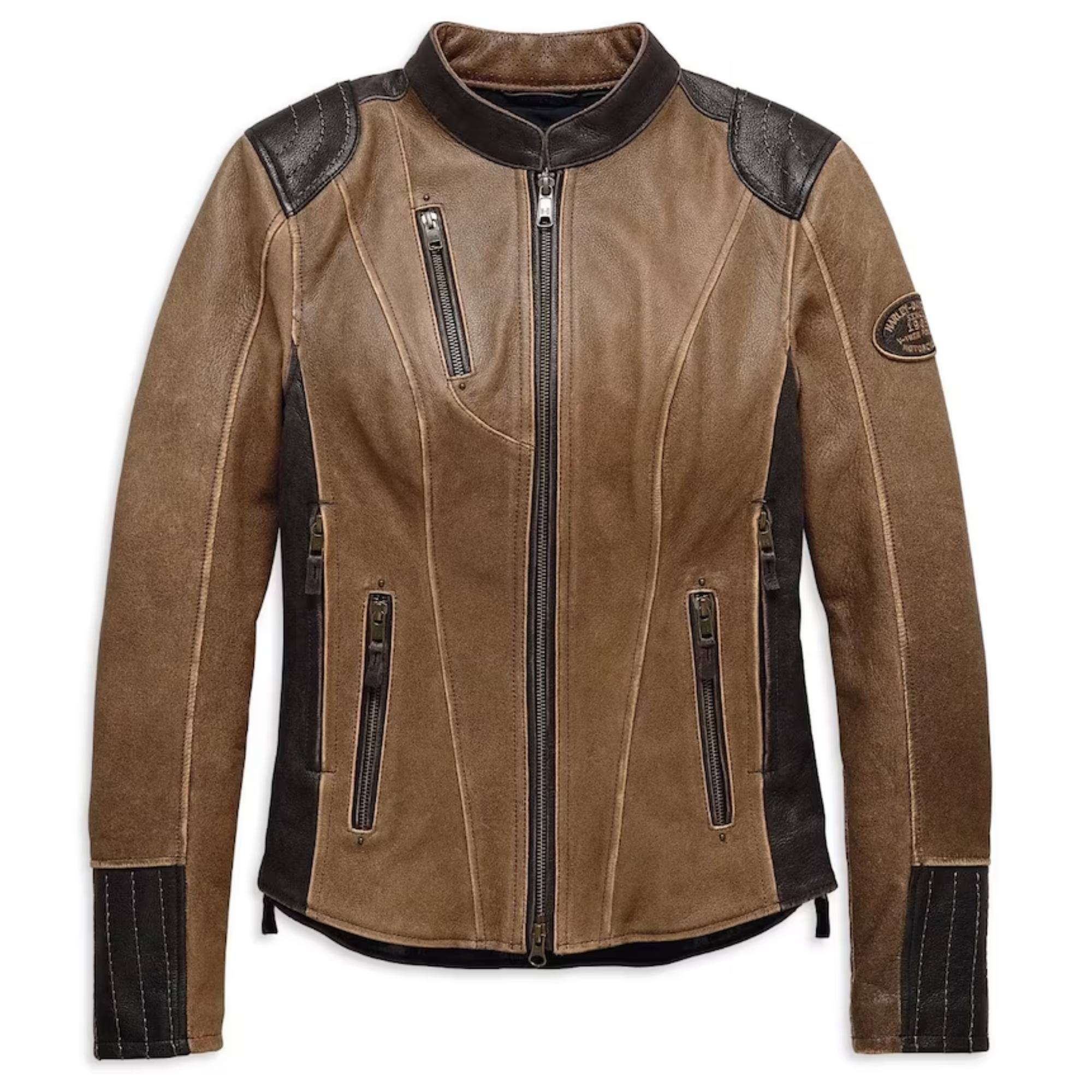 Buy the Harley Davidson Women Black Motorcycle Jacket M | GoodwillFinds