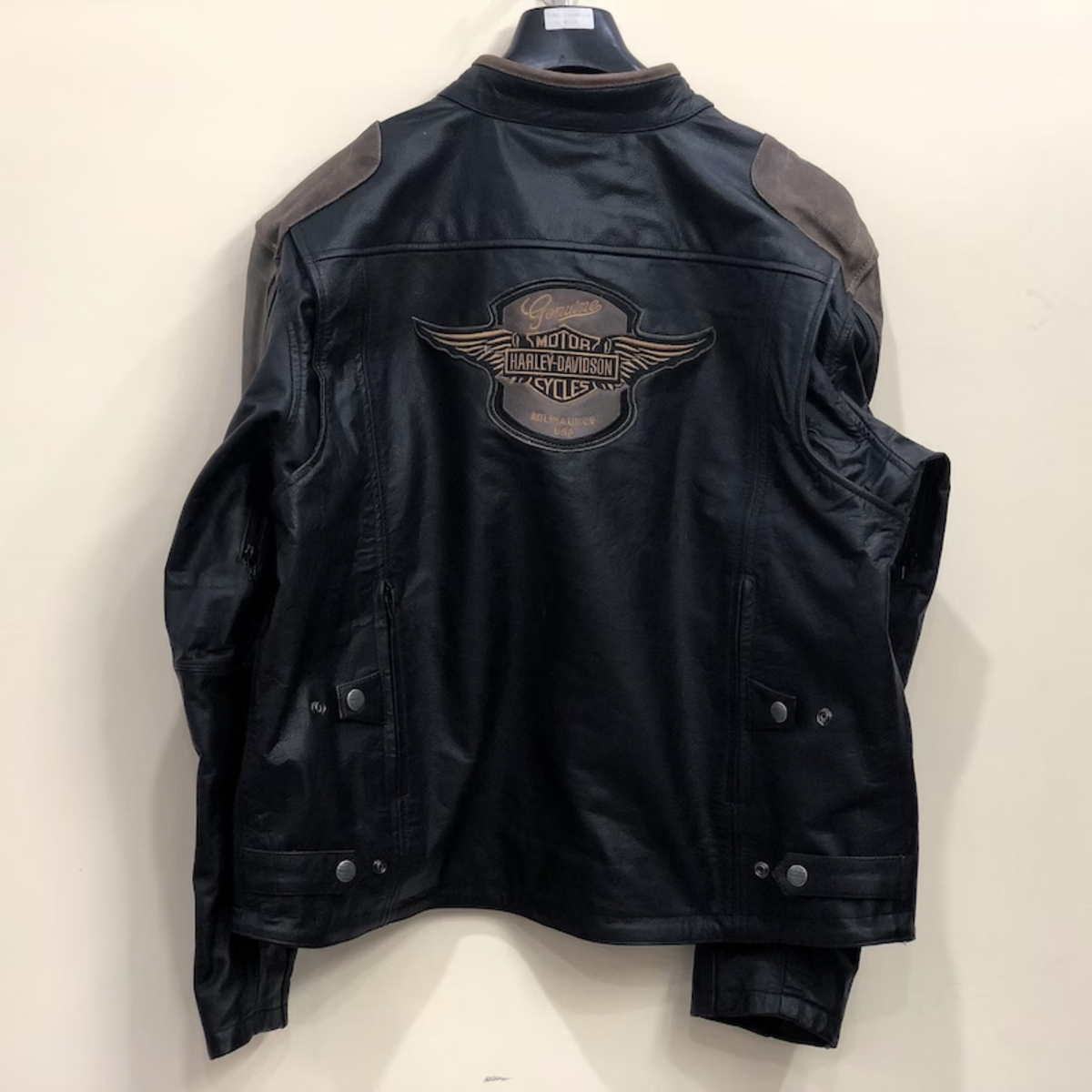 Chaqueta de cuero estilo motociclista con triple ventilación para hombre Harley Davidson Trestle: estilo resistente para la carretera