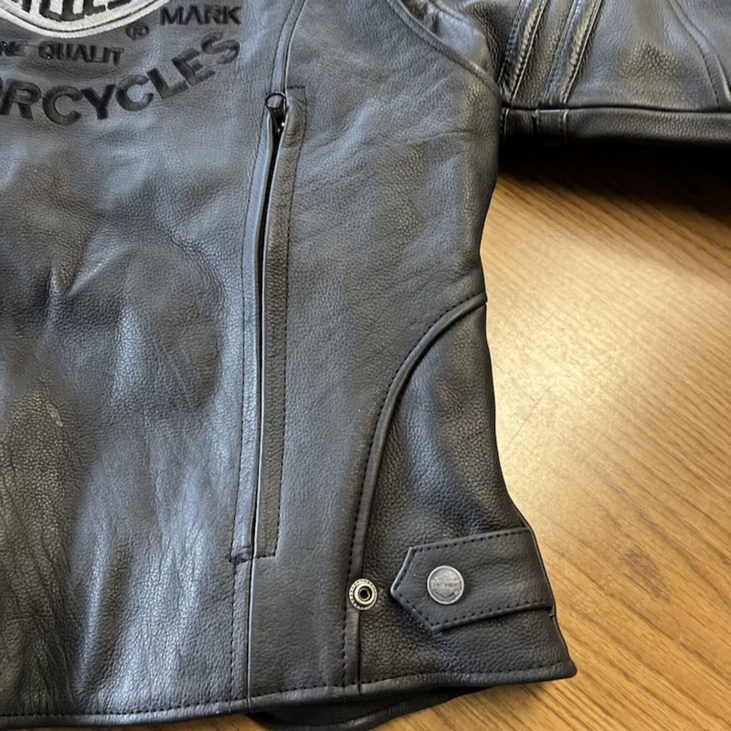 Women's Miss Enthusiast Harley Davidson Motorcycle Leather Jacket: Rugged Road Style