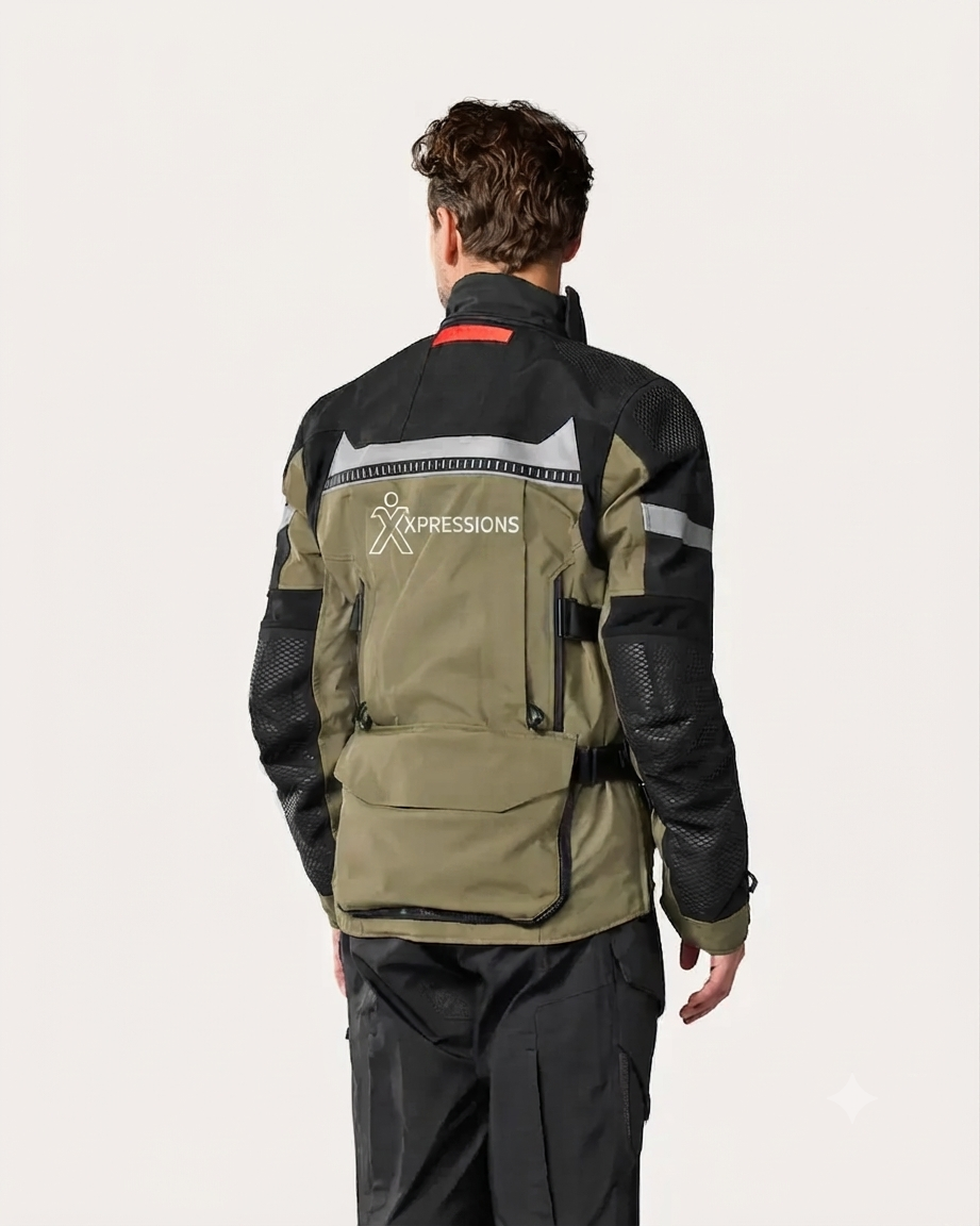 1Xpressions Men's All-Weather Adventure Touring Motorcycle Jacket and Pants Set