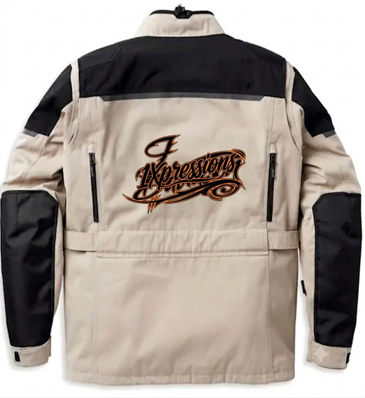 1Xexpressions Men's Adventure Touring Motorcycle Jacket – Heavy-Duty Dual-Sport Riding Gear