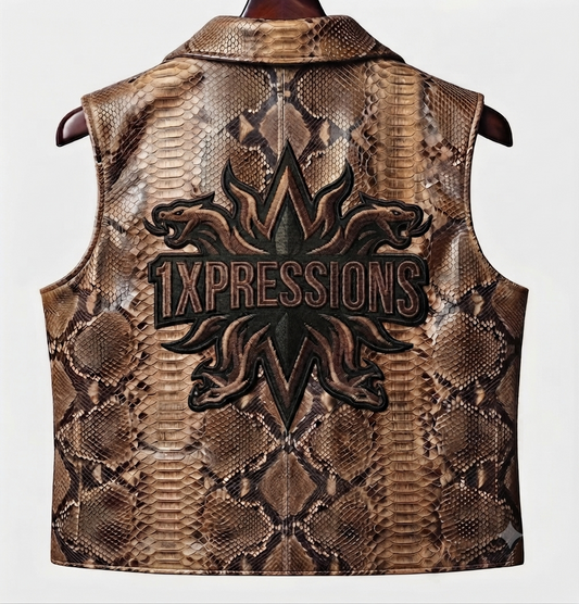 Custom 1XPRESSIONS Embroidered Snake-Skin Vest