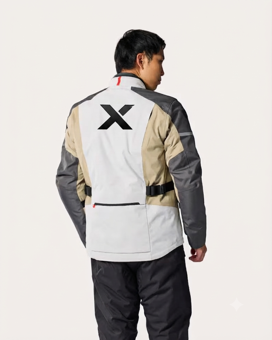 1Xpressions Men's All-Weather Adventure Touring Motorcycle Jacket and Pants Set