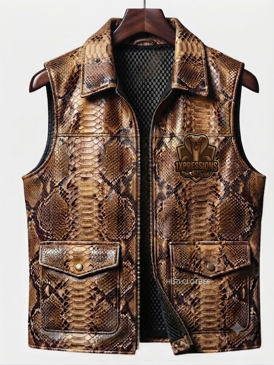 Custom 1XPRESSIONS Embroidered Snake-Skin Vest