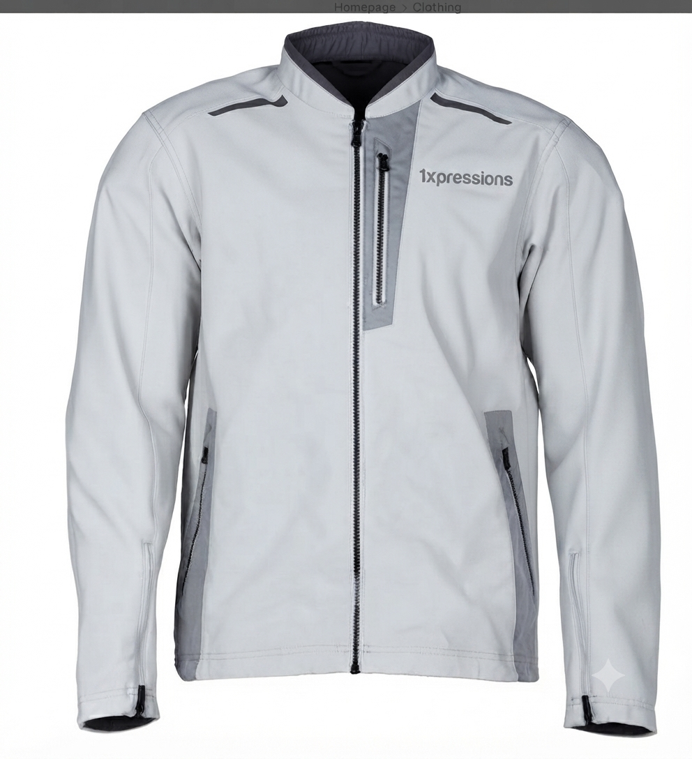 1xpressions "American Motor" Lightweight Riding Jacket – Light Gray