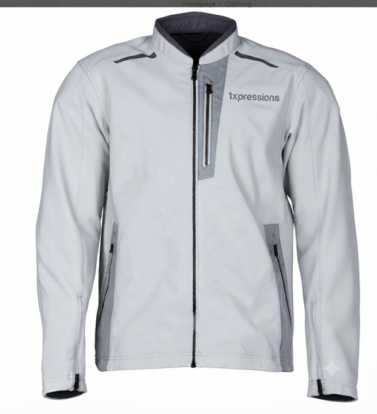 1xpressions "American Motor" Lightweight Riding Jacket – Light Gray