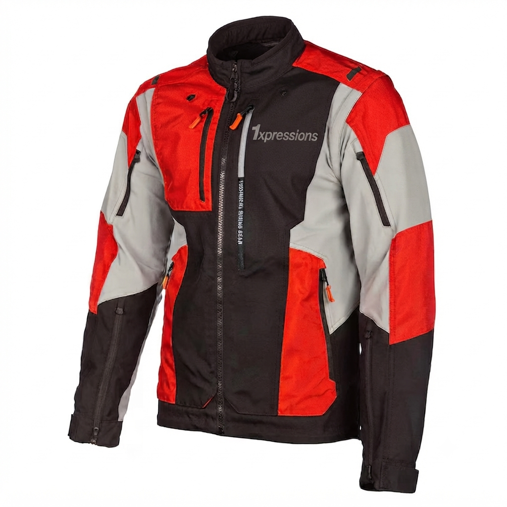 1XPRESSIONS Men's All-Weather Multi-Color Motorcycle Riding Jacket with Armor Pockets