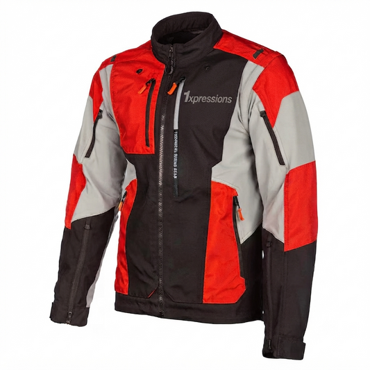 1XPRESSIONS Men's All-Weather Multi-Color Motorcycle Riding Jacket with Armor Pockets