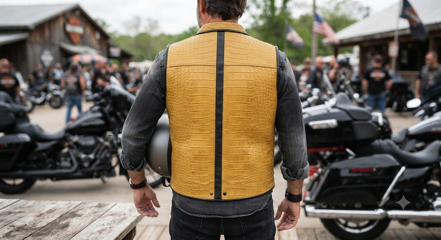 Golden Gator Biker Vibe