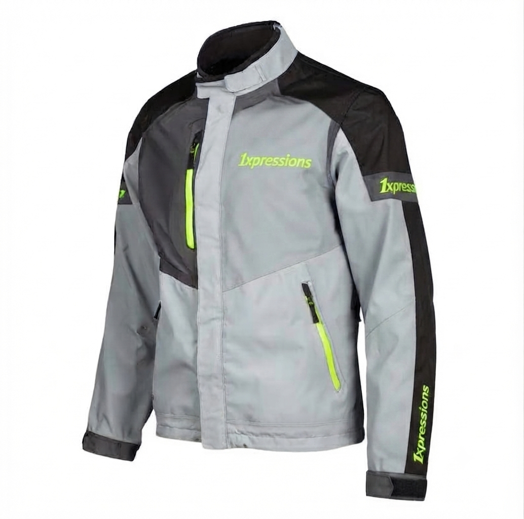 1xpressions Men’s All-Weather Performance Riding Jacket – Grey & Black1xpressions Apex Adventure Touring Motorcycle Jacket