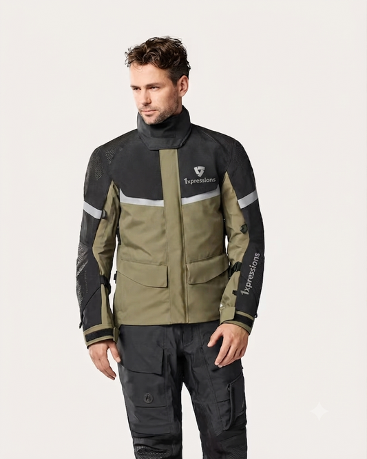 1Xpressions Men's All-Weather Adventure Touring Motorcycle Jacket and Pants Set