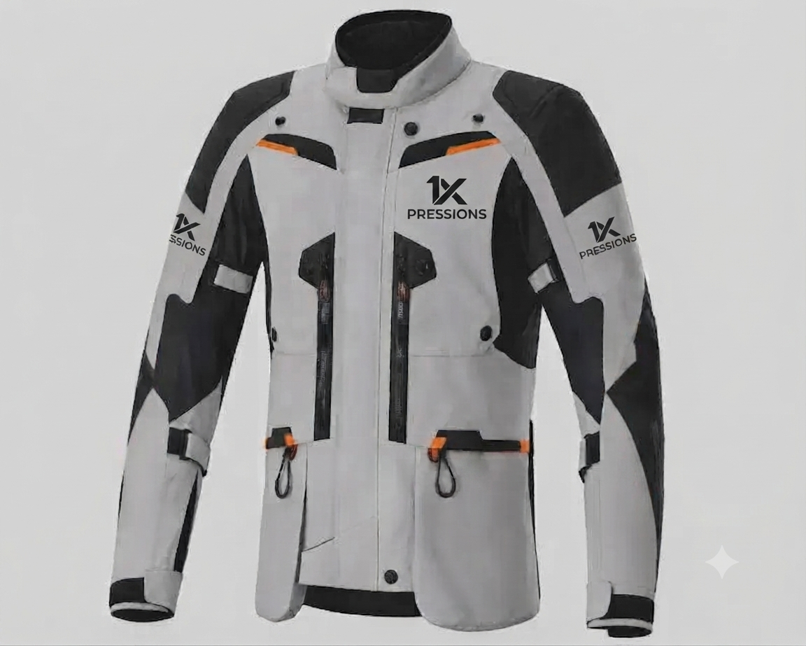 1XPRESSIONS All-Weather Adventure Touring Motorcycle Jacket with Armor Protection