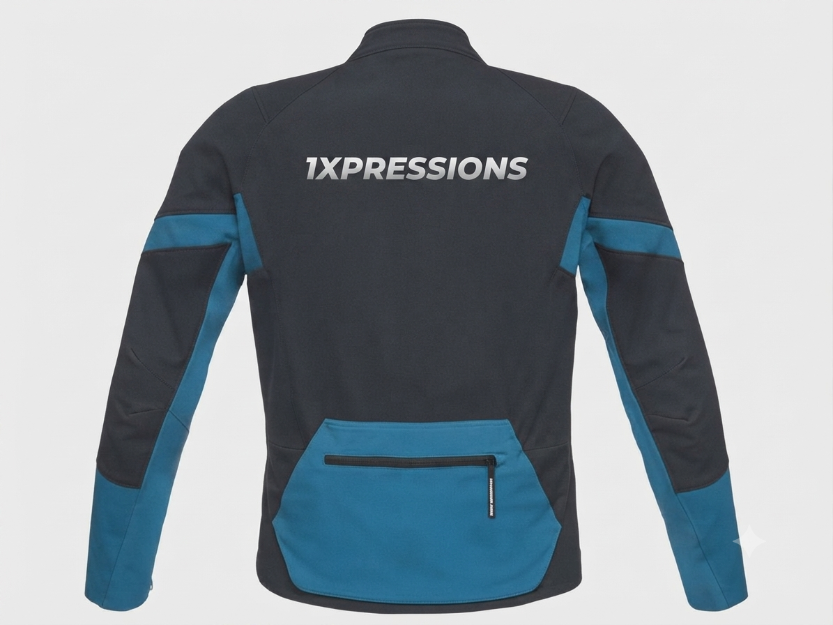 1XPRESSIONS Men’s Colorblock Performance Softshell Jacket with Multi-Pocket Storage