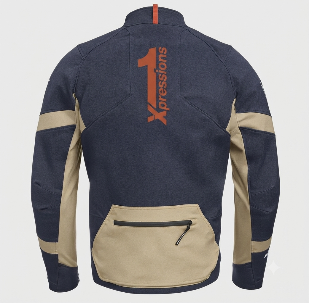 1Xpressions" Navy and Khaki Riding Jacket